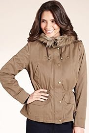 Faux Fur Trim Hooded Parka