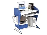 Mad Tech 36x24x40 Blue & White 100% Mdf Construction Computer Office Desk T ....