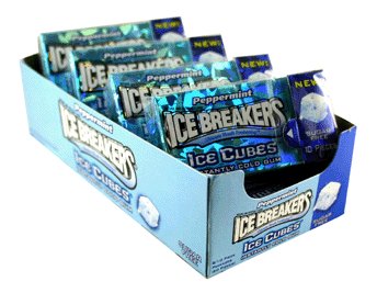 Ice Breakers Gum Ice Cubes Peppermint 8 Packs by Sugar-Free Candy