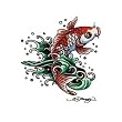 Ed Hardy Koi Temporary Tattoo