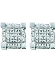 10KT White Gold 0.28 CTW Diamond Micro-Pave Earrings