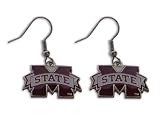 Mississippi State Bulldogs Dangle Logo Earring Set Ncaa Charm Gift