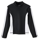 Cherokee Side Stripe Rashguard - Black/White