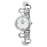 Esq By Movado Women`s 7101339 Kali Stainless Steel Bangle White Mother Of Pearl Dial Watch