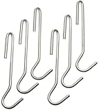 Cuisinart CRUH-6 Chef's Classic Cookware Universal Pot Rack Hooks, Brushed Stainless, Set of 6
