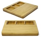 Mango Leaf 16018 Bamboo Appetizer Board with Condiment Dish