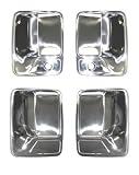 Stainless Steel Door Handle Inserts for 4 Door 1999-Current Ford Super Duty F250, F350, F450 & F550 with out Keyless Passenger Entry