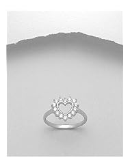 Heart CZ Ring In 92.5 Sterling Silver