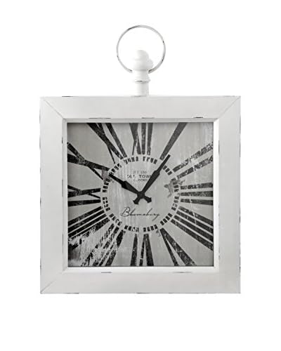 Metal Loft Orologio Da Parete Bianco