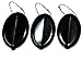 3 BLACK RUBBER SQUEEZE COIN HOLDER KEYCHAIN MONEY CHANGE PURSE OVAL DURABLE NEW