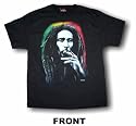 Bob Marley RASTA INHALE Reggae Logo Men's Tee Shirt