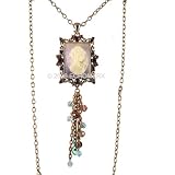 Victorian Purple Cameo Necklace