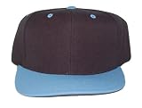 41 zbz3ASwL. SL160  Blank Vintage Retro Black / Light Blue Baseball Snap Back Hat Cap