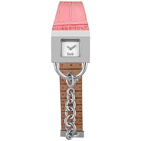 D&G Dolce & Gabbana Women's Stainless Steel Pink Leather Strap Watch #3719251590