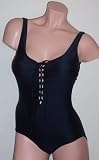 Gottex Gold Laced Classic Tank Swimsuit 799154 Navy