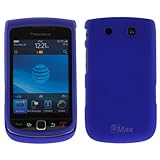 GTMax Dark Blue Rubber Hard Snap On Crystal Cover Case for AT&T RIM Blackbe ....