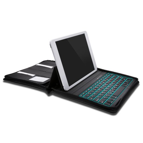 Kensington KeyFolio Executive Plus Zipper Folio Case with Backlit, Removable Bluetooth Keyboard and Google Drive Offer for iPad Air (iPad 5) (K97089US) On Sale
