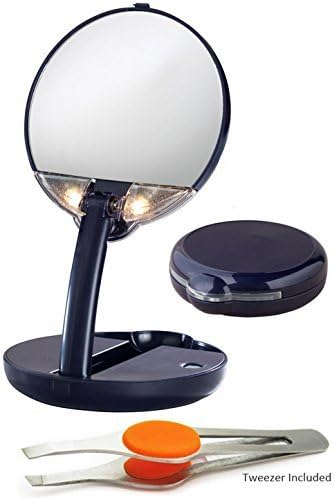 15X Lighted Adjustable Travel Mirror by Genesis21 BEAUTY by Genesis21