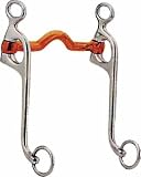 STA-BRITE Stainless Steel Copper Mouth Walking Horse Curb Bit - Stainless Steel - 5