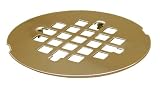 PlumBest D40003 4-1/4-Inch Snap-In Replacement Shower Drain Strainer, Polished Brass