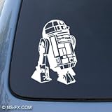 R2-D2 - Star Wars R2D2 - Car, Truck, Notebook, Vinyl Decal Sticker #1165 | Vinyl Color: White