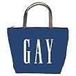 Bucket Bag (Leather) (Purse, Handbag) of Gay Pride Gap Logo (Flag, Rainbow, Lesbian, Bi, Bisexual, Transexual, Transgender)