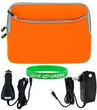 MSI Wind U120 10-Inch Netbook Sleeve Case - Bundle with 12V Car and Wall Charger
