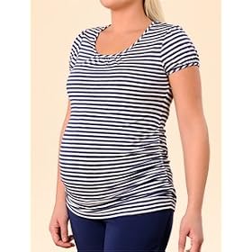 Buy A Pea in the Pod: Short Sleeve Scoop Neck Sleeve Detail Maternity T Shirt by A Pea in the Pod