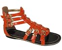 PATENT STRAPPY BUCKLE ROMAN SANDAL