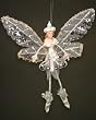 Silver star night star fairy ornament 8"