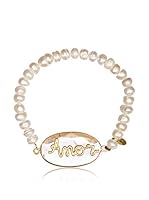 Silver Luxe Pulsera Love, Pearl And Rose Of France