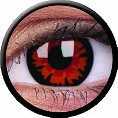 Farbige rote Crazy Fun Kontaktlinsen D�mon Volturi Demon Topqualit�t zu Karneval und Halloween crazy contact lenses 1 Paar mit Kontaktlinsenbeh�lter!