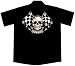 Skull Flags Hot Rod Car Work Shirt, Lucky 13