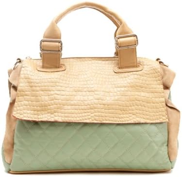 Fashion Lingge Bag / Handbag / Shoulder bag / Messenger bag /Tote (green bean paste)