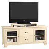Jake 70 Inch Wide Two Drawer Flat Screen Television Console with Shelf by Stacks And Stacks (Ivory) (34.75
