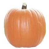 Mr. Light Funkin Artificial Pumpkin, Seneca, 9in by 8.5in by 8.5in/with Carving Tool