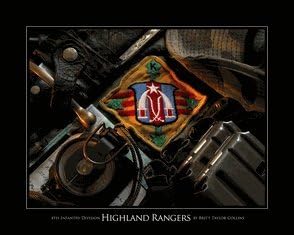 4th Infantry Division - Highland Rangers - Giclee Print 8x10 Framed