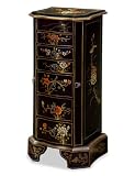 Chinese Jewelry Chest - Gold Lacquer Chinoiserie