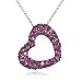 Ruby Pave Open Heart Pendant-18