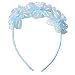 410%2B0cRRC1L. SL75  Toddler Little Girls LIGHT BLUE Floral Flower Girl LITO Tiara