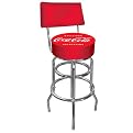 Coca Cola Vintage Pub Stool with Back - Red