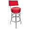 Coca Cola Vintage Pub Stool with Back - Red