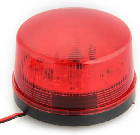 SUNLUXY LED 12 Volt Security Alarm Strobe Signal Warning Red Flashing Light