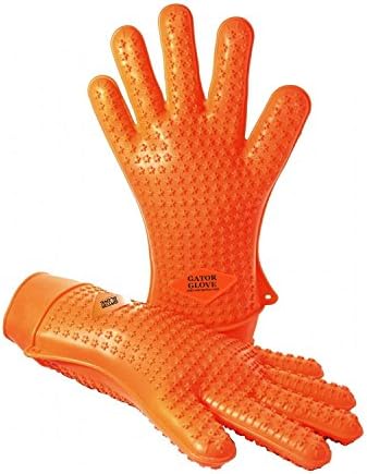 Silicone Gator Gloves - Highest Rated Heat Resistant Silicone BBQ Oven Gloves - XL - 3 Sizes Available