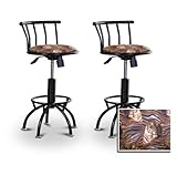 2 24"-29" Tiger Face Animal Print Seat Black Adjustable Specialty / Custom  ....