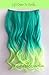 X&Y ANGEL- New Two Tone One Piece Long Curl/curly/wavy Synthetic Thick Hair Extension Clip-on Hairpieces 26 Colors (light green to vanilla)