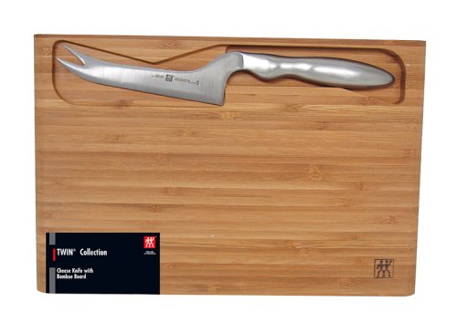 J.A. Henckels Twin Fork Tip Cheese Knife with Bamboo Cutting Board