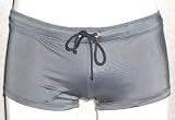 Pewter Drawstring Square-Cut Boy-Short