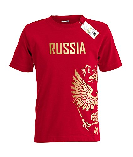 RUSSIA ADLER – RUSSLAND – KIDS – Rot – T-SHIRT by Jayess-Kids Gr. 98/104