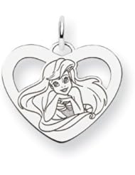 Sterling Silver Disney Ariel Heart Charm